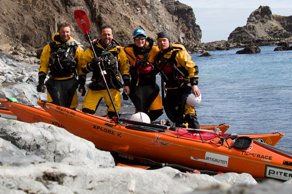 British team (Bray, Dennis, Feldman, Allen) and Adventure Philosophy - South Georgia Island - competing British and Kiwi teams